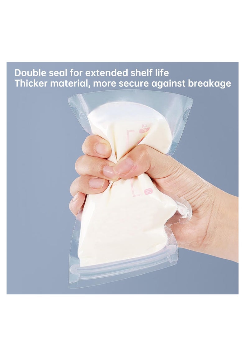 ECVV 50Pcs Breastmilk Storage Bags for Breastfeeding Doubled Sealed Breast Milk Storing Bags BPA Free Self Standing Breastmilk Bags - Image 2