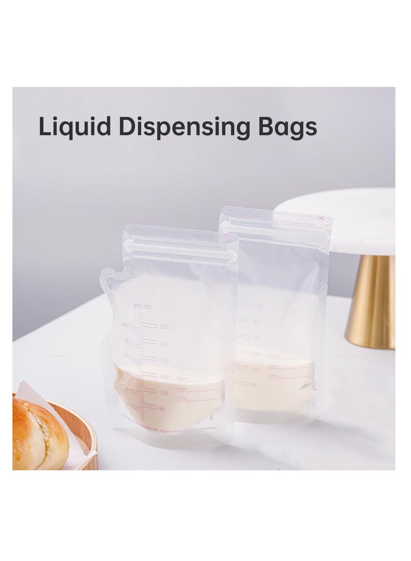 ECVV 50Pcs Breastmilk Storage Bags for Breastfeeding Doubled Sealed Breast Milk Storing Bags BPA Free Self Standing Breastmilk Bags - Image 4