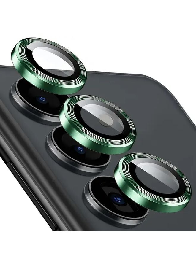 Green Galaxy S25 Ultra Thin Tempered Glass Camera Lens Protector Scratch Resistant - Image 1