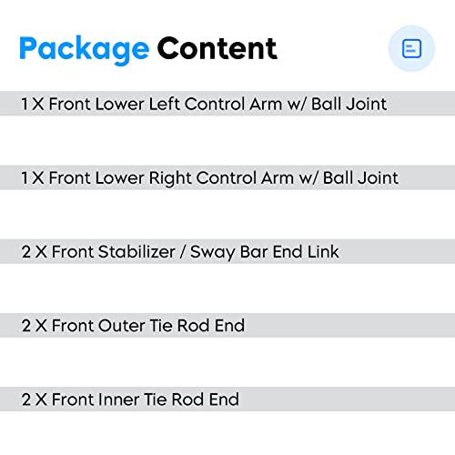 AEagle 8PCS K80399 K80400 Front Lower Control Arm for Ford Escape Mazda Tribute Mariner 2005-2009 with Ball Joint Suspension Steering Kit, K80296 ES3631 EV424 - Image 5