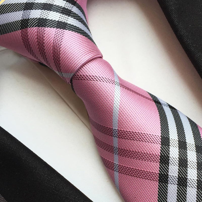 MENDENG Store Men's Classic Necktie Jacquard Woven Ties for Men Formal Business Ties Wedding Party Groomsmen Black Tie - Image 5