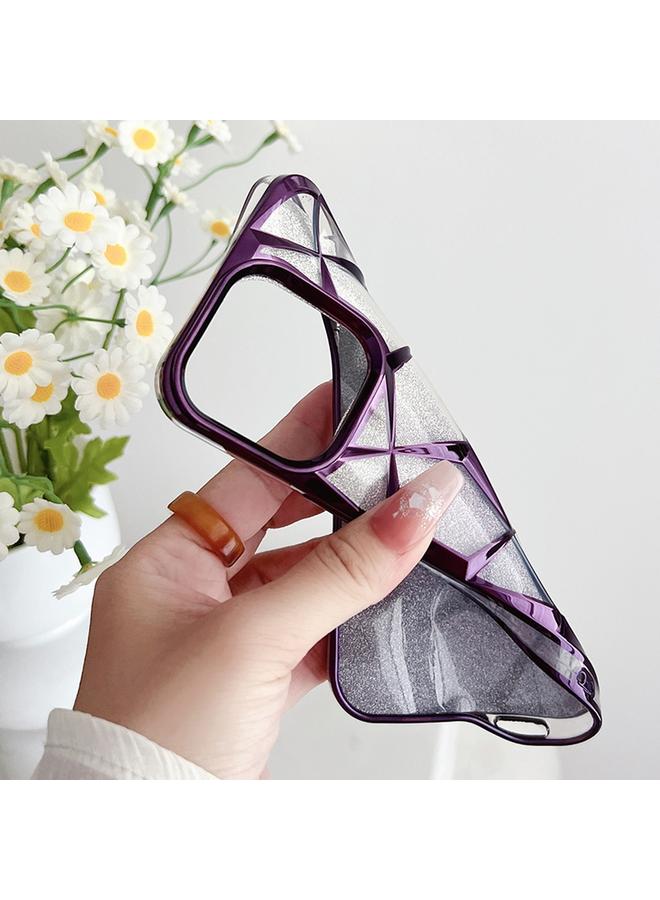 S-TOP Case For iPhone 14 Plus Gradient Glitter Water Cube Electroplating TPU Phone Case - Image 4