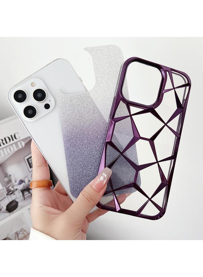 S-TOP Case For iPhone 14 Plus Gradient Glitter Water Cube Electroplating TPU Phone Case - Image 3