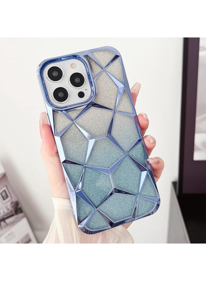 S-TOP Case For iPhone 14 Plus Gradient Glitter Water Cube Electroplating TPU Phone Case - Image 1