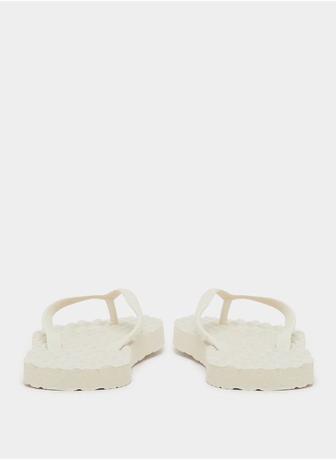 Styli Textured Thong Toe Flip Flops  - Image 4