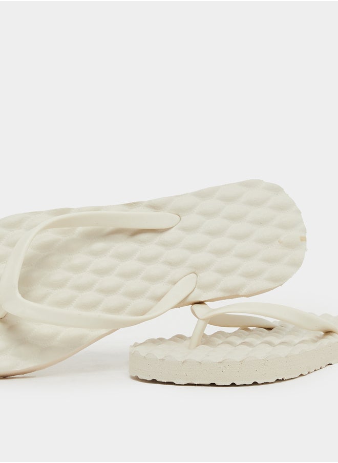 Styli Textured Thong Toe Flip Flops  - Image 3