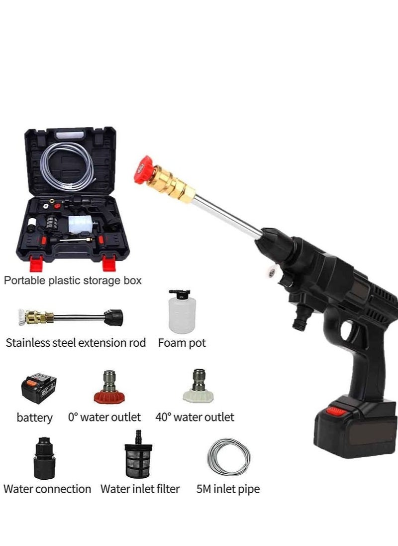 XiuWoo Cordless High Pressure Car Washer with Nozzles Water Gun Set Garden Cleaning Jet Car Washing Machine  - Image 1