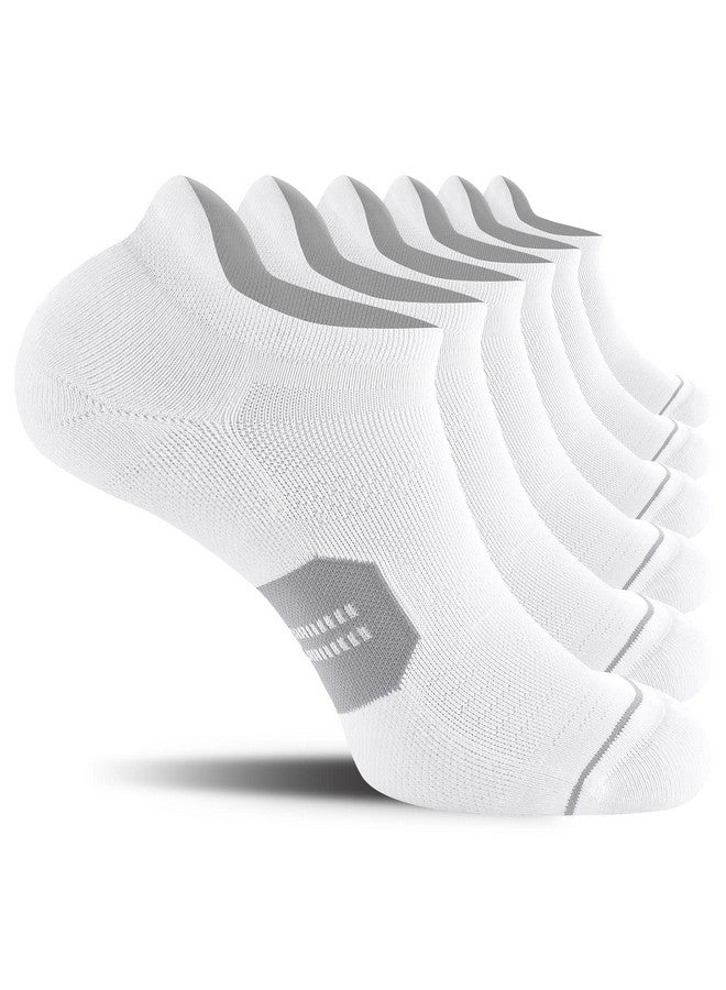 سي إس سيلر سبورت جوارب رياضية منخفضة القطع بدون ظهور، من CelerSport، عبوة من 6 قطع، مقاس كبير، مع وسادة للكاحل للرجال، لون أبيض + رمادي - Image 1