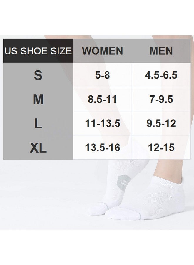 سي إس سيلر سبورت جوارب رياضية منخفضة القطع بدون ظهور، من CelerSport، عبوة من 6 قطع، مقاس كبير، مع وسادة للكاحل للرجال، لون أبيض + رمادي - Image 2