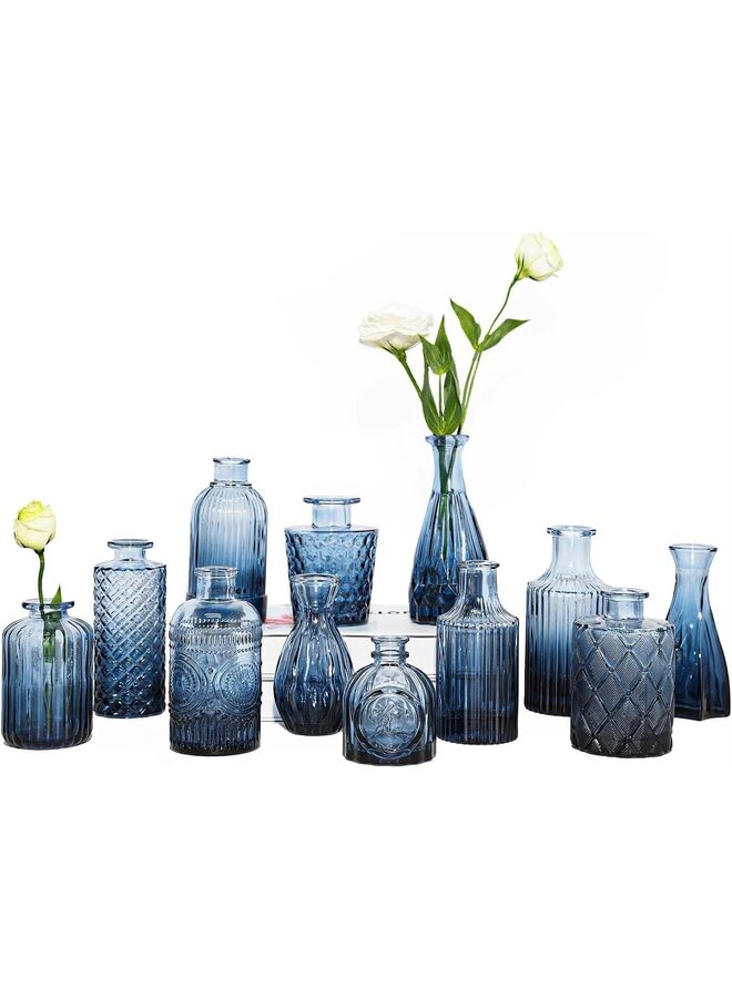 مجموعة مزهرية زجاجية مكونة من 10 قطع - Image 1