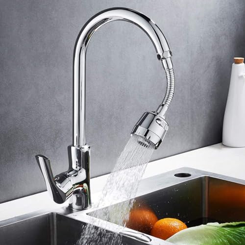 KPNG 360°Rotatable Swivel Faucet Filter Shower Head With Hose Connector Movable Tap Extension Replacement Sprayer Water-saving Filter Fuvaro Bubbler Nozzle For Kitchen/Bathroom Sink (Pack Of-1/Long) - Image 2