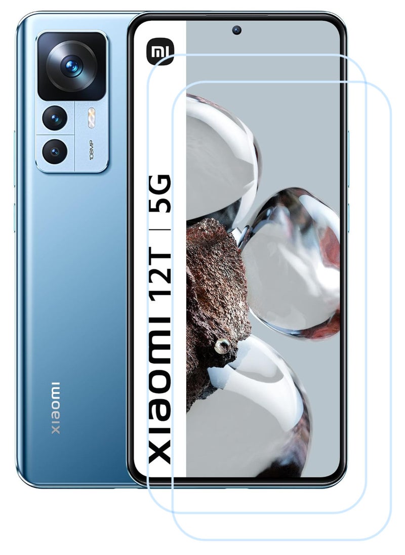 ACLIX 2 Pieces Antistatic ESD Dustproof Premium Quality High Definition Clear Tempered Glass Screen Protector Designed For Xiaomi 12T - Image 1
