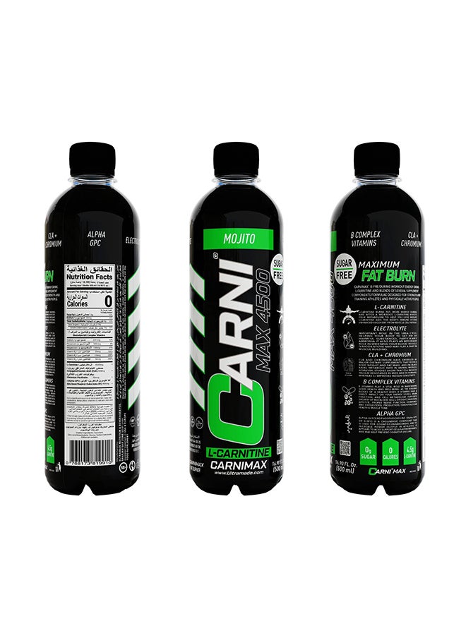 C5 Energy - Carnimax 4500 L-carnitine  Mojito Maximum Fat Burn L-carnitine With Electrolytes 500ml Pack Of 12 - Image 1