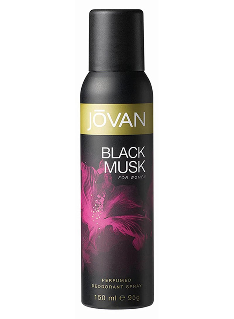 جوفان بخاخ للجسم مزيل للعرق برائحة المسك أسود 150ملليلتر - Image 1