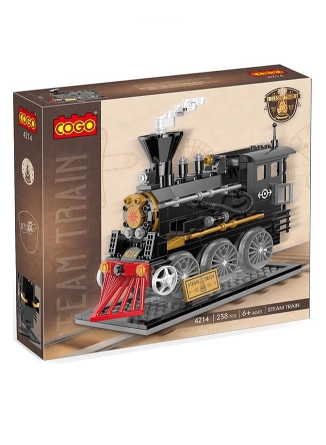 COGO Cogo 4214 Classic Train Steam Train Building Blocks - 238 Pcs 