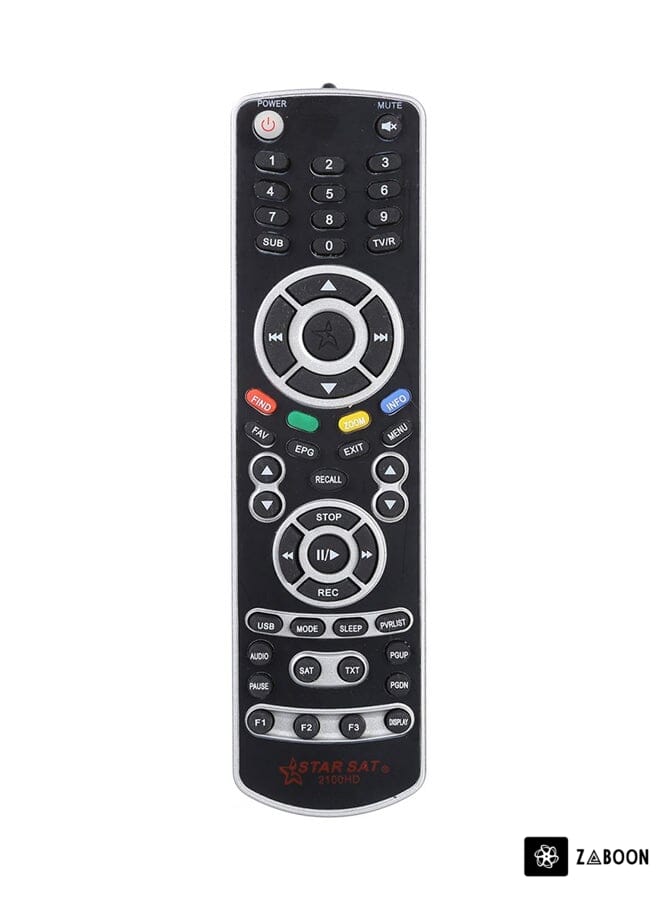 Zaboon Remote Control For HD Receiver Black