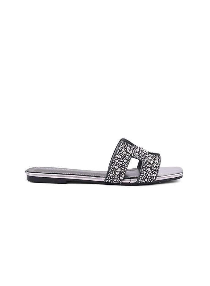 Embellished Slide Sandals