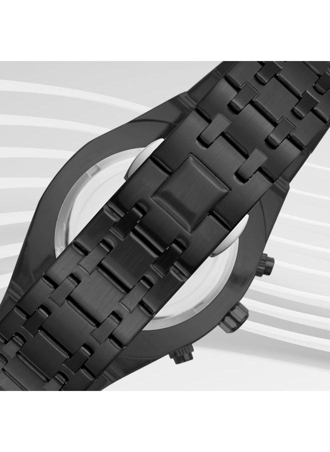 KENNETH SCOTT Kenneth Scott K24112-BBBB Men's Multi Function Display Watch & Stainless Steel Strap Black  - Image 4