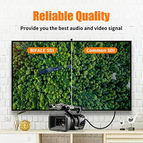 BIFALE SDI Cable 10ft, BIFALE 3G HD-SDI Cable, Heavy Duty BNC to BNC Cable 75 Ohm, 1080P for Video Security Camera CCTV Systems Video Coaxial Cable - Image 2