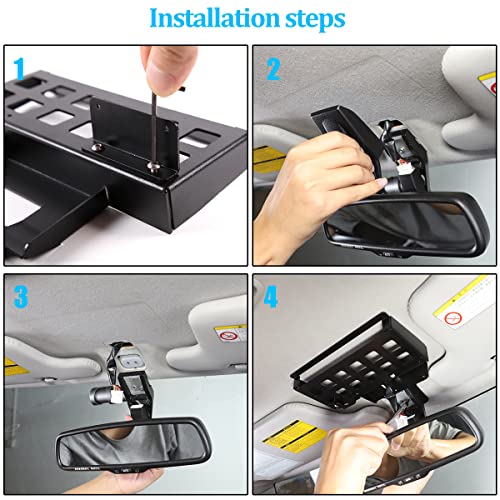 YUECHI For Toyota FJ Cruiser 2007-2021 car center console side outlet storage bag trunk storage box (Inside rearview mirror storage box) - Image 4