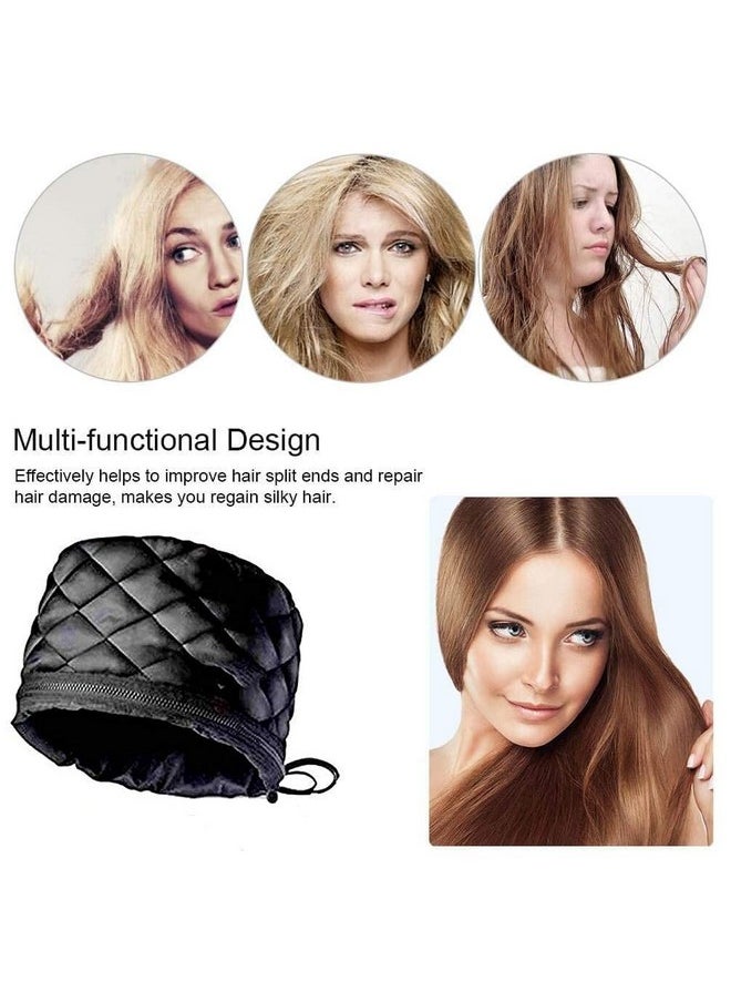 Theodore - Hair Care Thermal Head Spa Cap Treatment With Beauty Steamer Nourishing Heating Cap, Spa Cap For Hair, Spa Cap (Black)… - Image 1