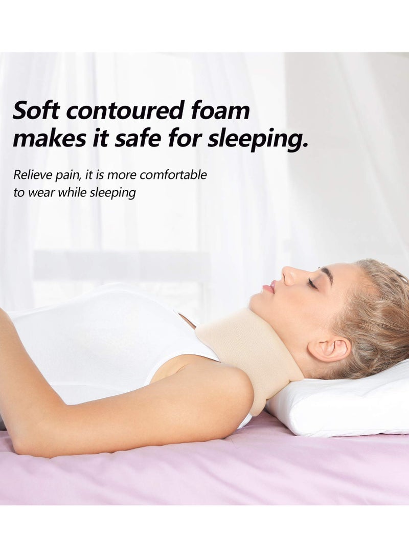 SOLARAE Adjustable Soft Foam Cervical Collar for Neck Support, Universal Size (3" Depth, Large) - Ideal for Sleeping and Comfort. - Image 3