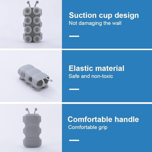 ZROCIGA 4 Pcs Silicone Shower Head Holder, Universal Relocatable Shower Head Suction Cup Holder, Wall Mount Adjustable Shower Holder for Bathroom Non Drilling - Image 5