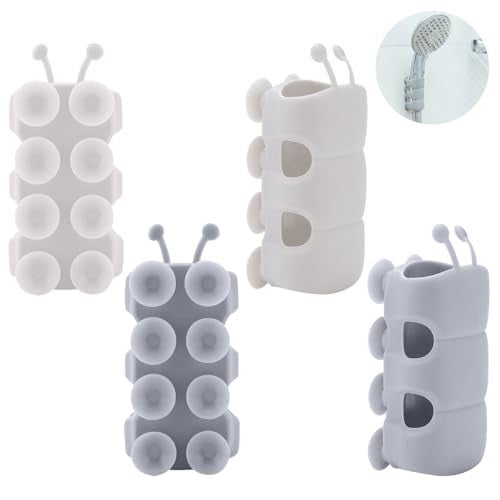 ZROCIGA 4 Pcs Silicone Shower Head Holder, Universal Relocatable Shower Head Suction Cup Holder, Wall Mount Adjustable Shower Holder for Bathroom Non Drilling - Image 1