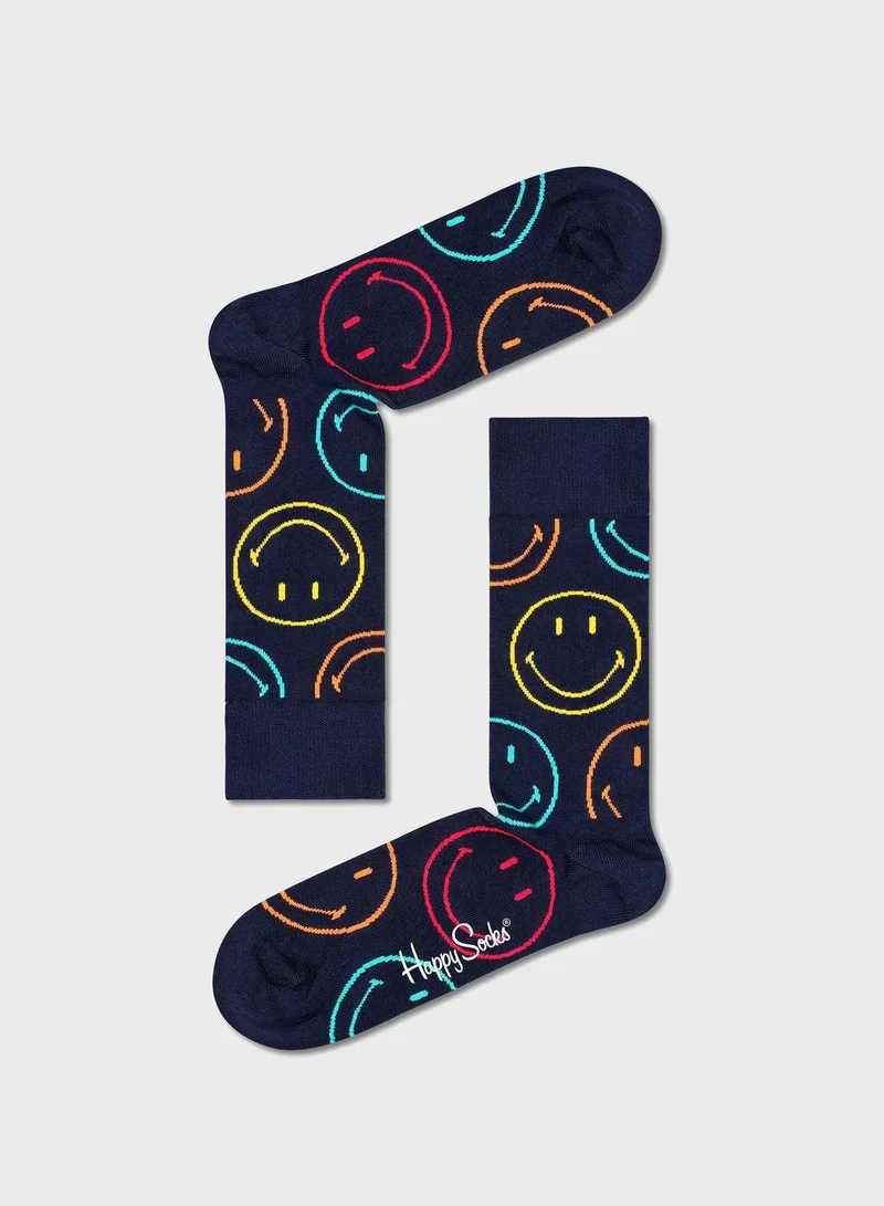 Happy Socks 6-Pack Embroidered Crew Sock
