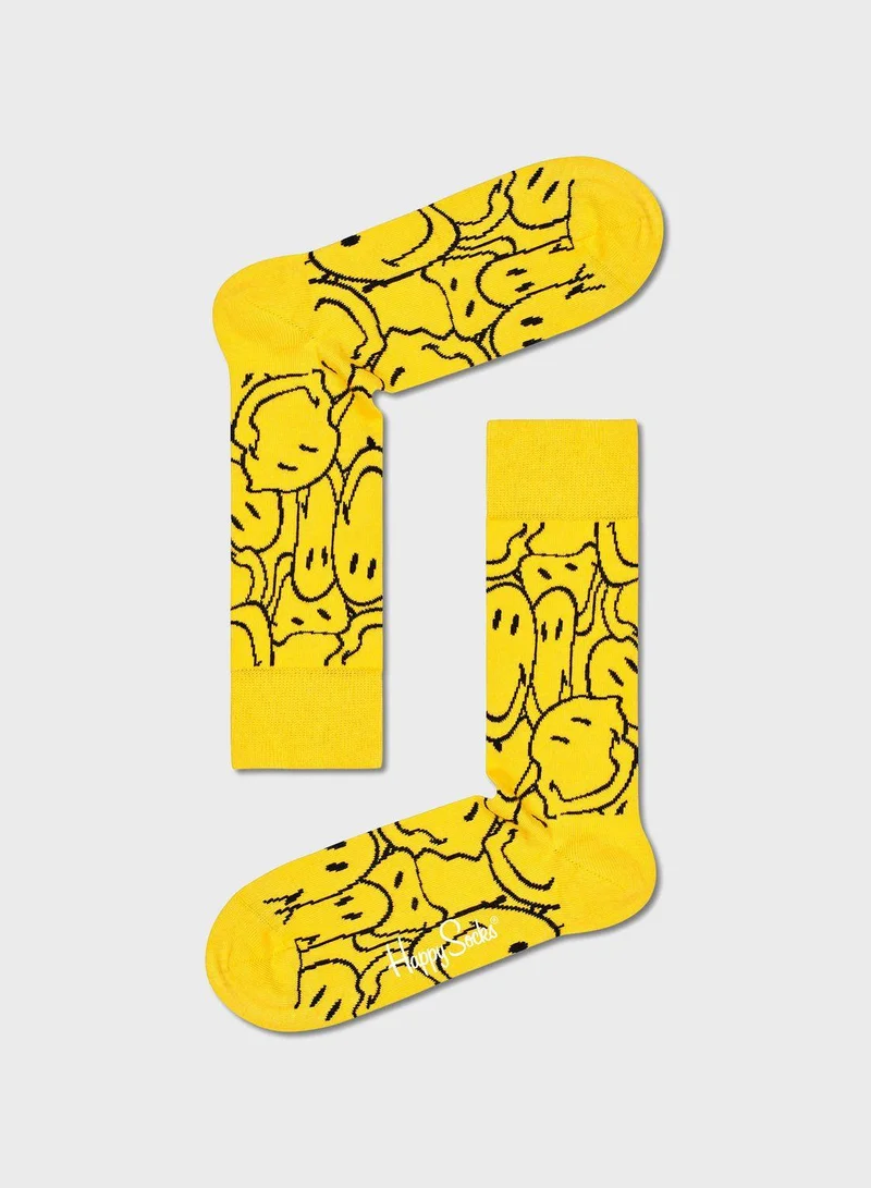 Happy Socks 6-Pack Embroidered Crew Sock