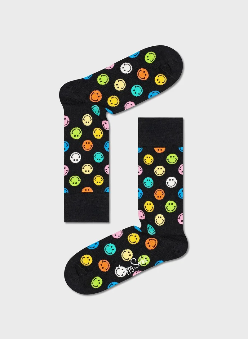 Happy Socks 6-Pack Embroidered Crew Sock