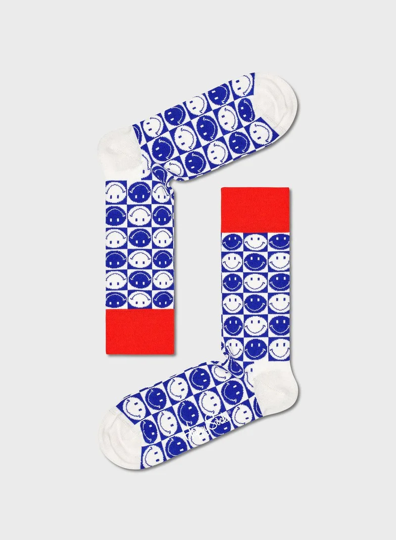 Happy Socks 6-Pack Embroidered Crew Sock