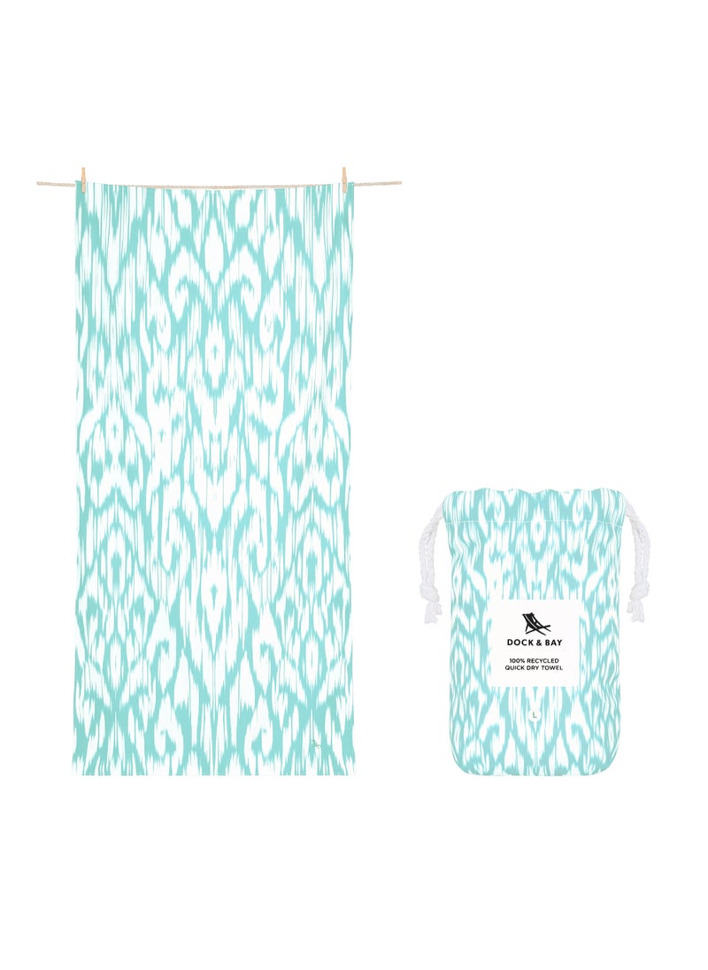 Dock & Bay Dock & Bay Beach Towel, Super Absorbent, Quick Dry, Sand Free, Compact & Lightweight, 100% Recycled Materials, Includes bag - Large (160x90cm)- SOFT SEAFORM  - Image 1