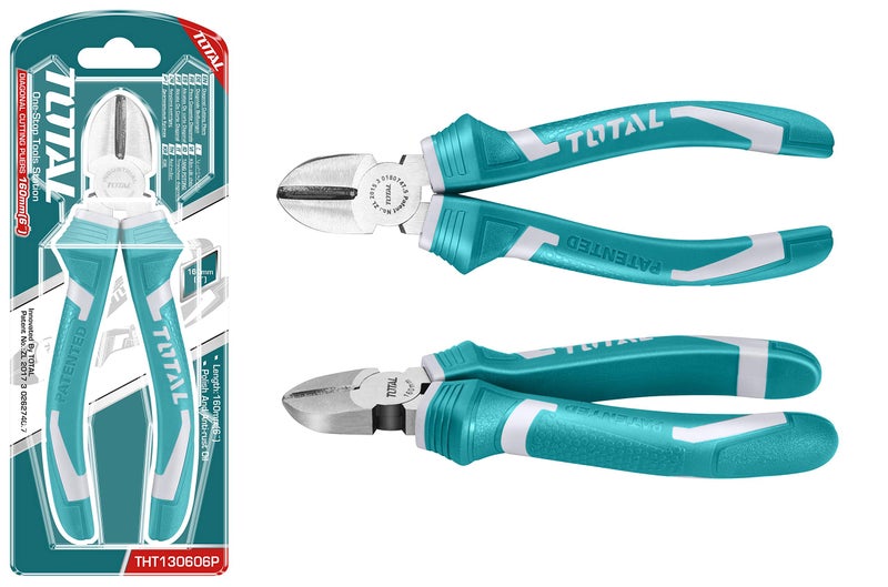 TOTAL 6 Inch Diagonal Cutting Plier, 160mm Heavy Duty CR-V Steel Wire Cutter with Hardened Cutting Edge, Anti-Rust Finish & Comfortable Grip Handle for Electrician, DIY & Professional Use - Image 3