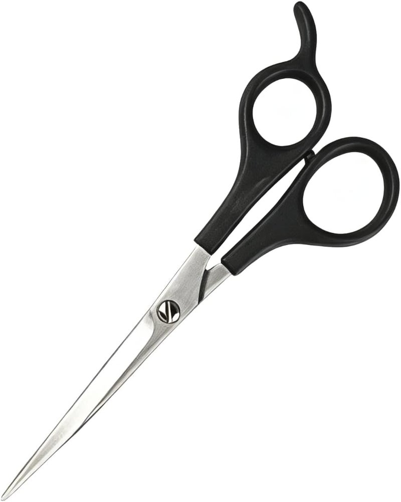 ALKAYAN Men's black stainless steel hair and grooming scissors with a sharp serrated ... - Image 2