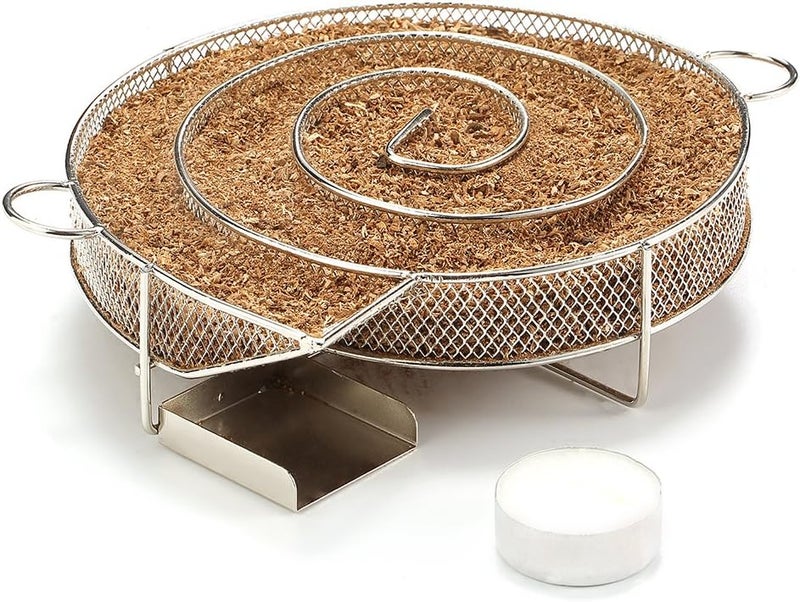 Realcook 8" Cold Smoke Generator, Hot or Cold Smoking on Any BBQ Grill and Smoker, Perfect for Smoked Salmon, Cheese, Pork and More, Smoke Time up to 4-7 Hours - Image 1