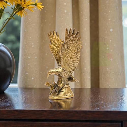 TREE MAISON CORONATING HOMES Vastu Brass Eagle Statue | Size-5 X 8 X 15 Cm | 550 g Weight Approx. | Home Decor Statue | Vastu Idol for Home & Office | Vastu 3D Remedy | Zonal Placement -South-WEST - Image 4