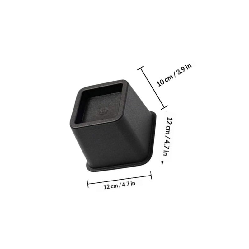 6Pcs Square Furniture Risers Non Slip Plastic Pads Shock Absorbing Grippers For Chair Sofa Table Desk - Image 3
