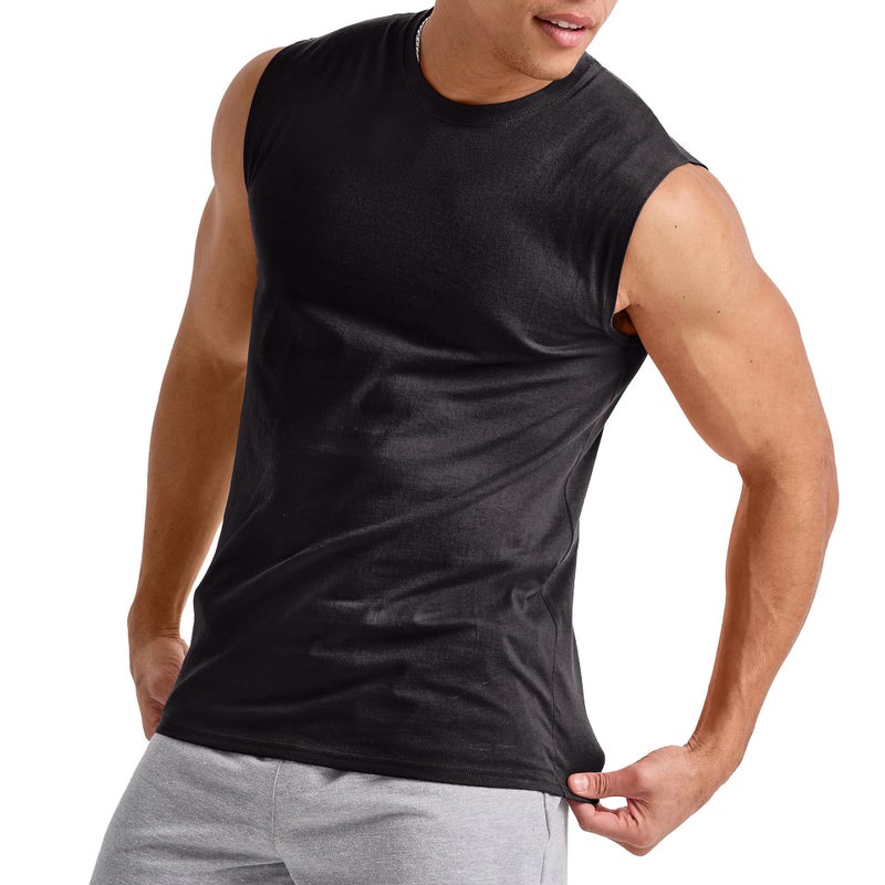 Men's Fitness Cotton Sleeveless Vest, Breathable, Moisture-Wicking, Quick-Dry - Image 3