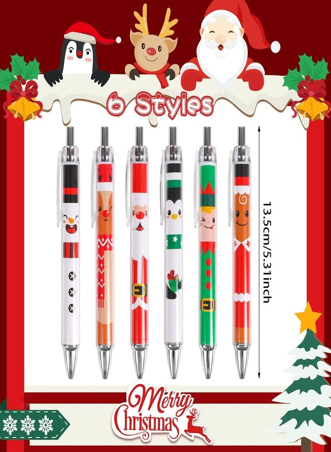 LOAVER 36 Pack Christmas Ballpoint Pen Bulk, Cute Santa Claus Snowman Cartoon Retractable Gel Ink Pen for Christmas Party Holiday Gifts Rewards Office Supplies Stocking Stuffers - Image 2
