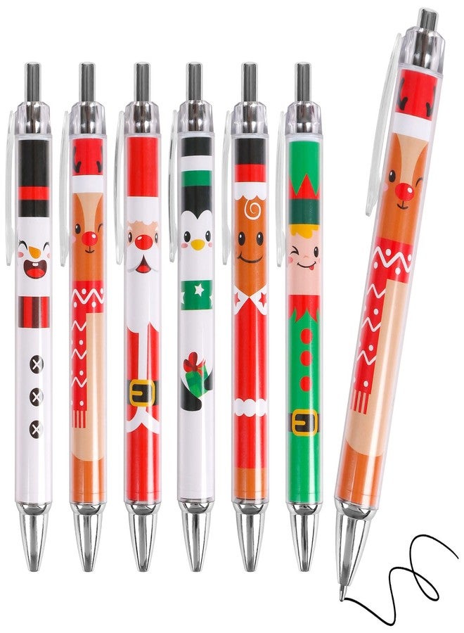 LOAVER 36 Pack Christmas Ballpoint Pen Bulk, Cute Santa Claus Snowman Cartoon Retractable Gel Ink Pen for Christmas Party Holiday Gifts Rewards Office Supplies Stocking Stuffers - Image 1