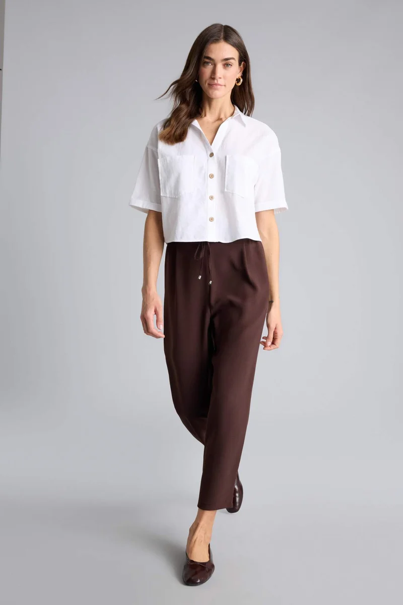 ديفاكتو Carrot Fit High Waist Crepe Trousers