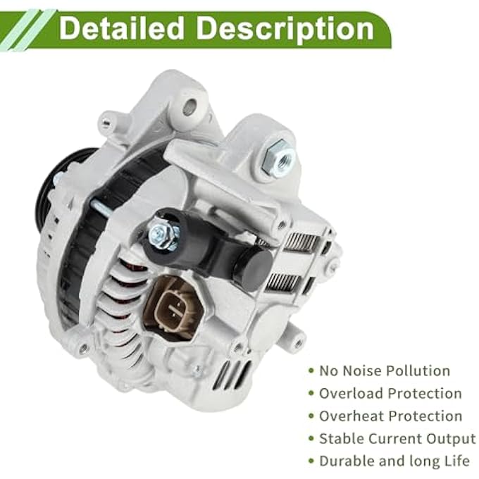 HOPESPANNER Automotive Car Alternator for Honda Civic 2006-2011 L4 1.8L High Output 80A 12V 1 Pc No.31100RNAA01RM - Image 3