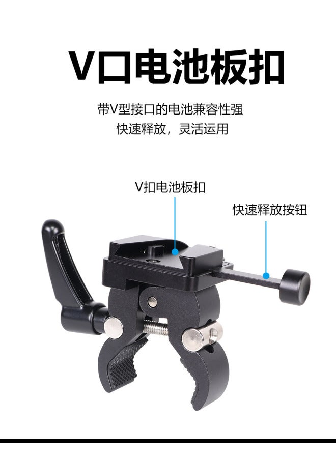 Q-shaped Clamp U-shaped Desktop Round Tube Clamp Multi-function Strong Clamp Strange Hand Chickenmouth Pliers Magic Hand Small Large Crab Clamp - Image 1