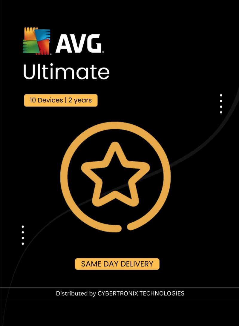 AVG Ultimate | 10 Devices for 2 Years | Digital License | SAME DAY DELIVERY