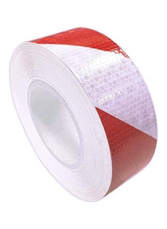 Reflective tape made of red and white diamonds, size 5 cm by 5 metres