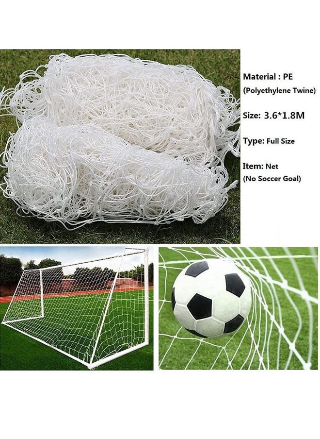 Rock Pow Soccer Goal Replacement Net Football Polyethylene Training Nets Full Size 3.6 x 1.8M, (Post Not Included)  - Image 4