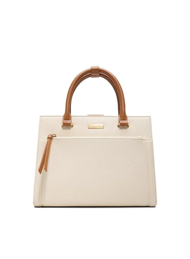 كول ات سبرنج Belindaa Ladies Beige Satchel Bag