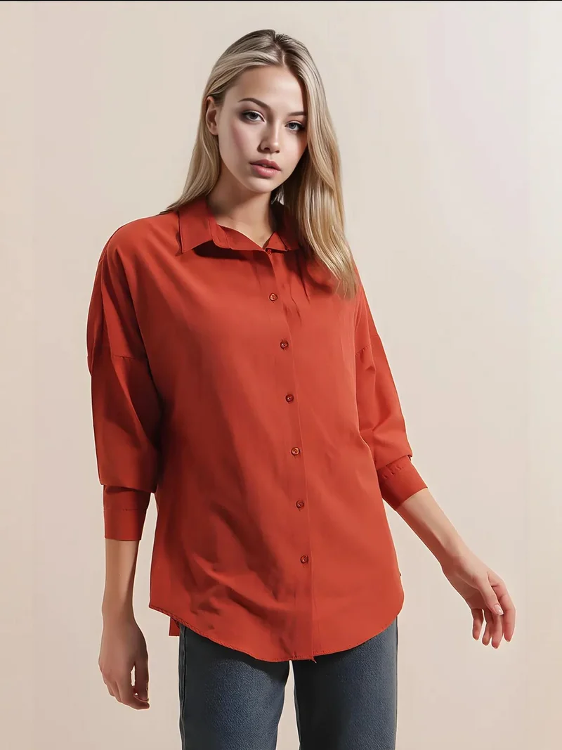 BIG DART BDART Oversized Long Sleeve Button-Up Shirt