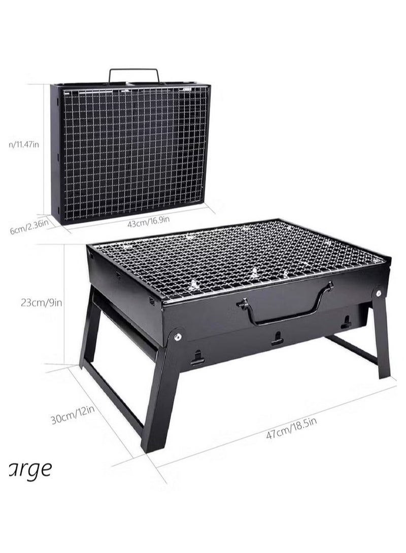 Best Portable Foldable Charcoal Grill, Charcoal Grill for Outdoor Cooking, Camping, Hiking, Picnics - Image 2